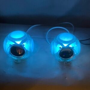 Y2K Lite Waves Color Changing Orb Speakers Cybercore Clear Tech
